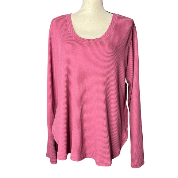 Zella Women's Blouse Size L in Purple, Long Sleeves Tulip Hem - Picture 1 of 5